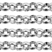 Stainless Steel - Rostfrei Stahl Schmuckzubeh&ouml;r Gliederkette 4mm Antik silber