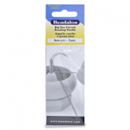 Beadalon flexibel F&auml;delnadel 9cm curved grosse &Ouml;se Silber