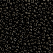 Miyuki Rocailles 11/0 Opaque semi frosted black 11-401sf
