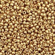 Miyuki Rocailles 11/0 Duracoat galvanized champagne gold 11-4204