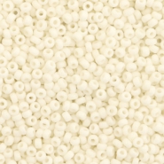 Miyuki Rocailles 11/0 Opaque matte cream white 11-2021