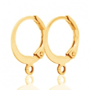 DQ Metall Ohrringe 12mm Gold 