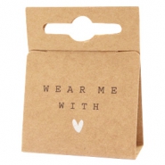 Schmuck Karten "Wear Me With &hearts;" Brown