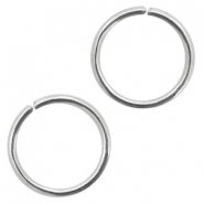 Stainless Steel - Rostfrei Stahl Schmuckzubeh&ouml;r Binderinge 10mm Antik silber