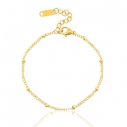 Armbänder aus Stainless Steel - Rostfreiem Stahl ball Gold