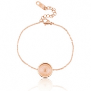 Polaris Steel Armband f&uuml;r 12mm Cabochon Rosegold