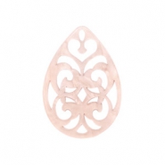 Resin Anh&auml;nger Tropfen Barock 38x27mm Delicacy rose