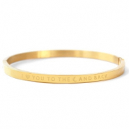 Armb&auml;nder aus Stainless Steel - Rostfreiem Stahl "I LOVE YOU TO THE MOON AND BACK" Gold