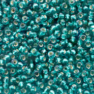 Miyuki Rocailles 11/0 Silverlined transparent dark teal green 11-30