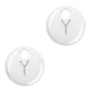 Basic quality Metall Anh&auml;nger Initiale Y Antik silber (Nickelfrei)