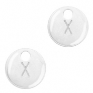 Basic quality Metall Anh&auml;nger Initiale X Antik silber (Nickelfrei)