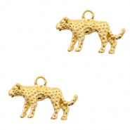 Basic quality Metall Anh&auml;nger Leopard Gold (nickelefrei)