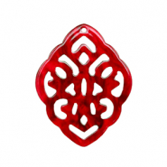 Resin Anh&auml;nger Rhombus Barock Cherry red