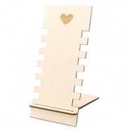 Schmuckdisplay Bambus "Heart" Natural (nat&uuml;rliche Farbe Holz)
