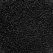 Miyuki Rocailles 15/0 Opaque black 15-401