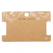 Schmuck Karten 'with love' Floral Brown