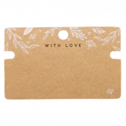 Schmuck Karten 'with love' Floral Brown