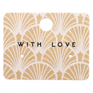 Schmuck Karten 'with love' Art Deco Brown