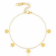 Armb&auml;nder aus Stainless Steel - Rostfreiem Stahl Munze Gold