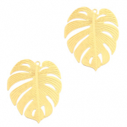 Bohemian Anh&auml;nger tropisches Blatt Gold (Nickelfrei)