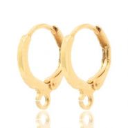 Ohrringe mit Öse verschliessbar 12mm Gold