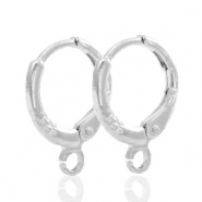Metall Zubeh&ouml;r TQ Ohrringe verschliessbar mit &Ouml;se 13mm Antik silber
