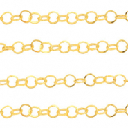 Stainless Steel - Rostfrei Stahl Schmuckzubeh&ouml;r Gliederkette Gold