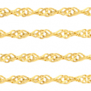 Stainless Steel - Rostfrei Stahl Schmuckzubeh&ouml;r weave Gliederkette Gold