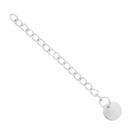 Stainless Steel - Rostfreiem Stahl Schmuckzubeh&ouml;r Verl&auml;ngerungskette coin 8mm Silber