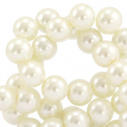 Top Qualität Glaswachsperlen 6mm Off white
