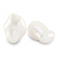 BQ Süsswasserperlen Nugget Perle high luster Natural white