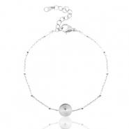 Polaris Steel Armband aus Stainless Steel mit Fassung für 7mm Cabochon / Swarovski SS34 Ball Silber