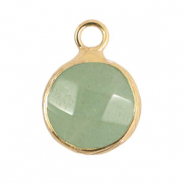 Naturstein Anh&auml;nger 16mm Light green-gold