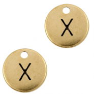 Metall Anh&auml;nger DQ Initiale X Antik bronze (Nickelfrei)