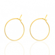 Ohrringe aus Stainless Steel - Rostfreiem Stahl 15mm Gold