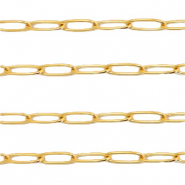 Stainless Steel - Rostfrei Stahl Schmuckzubeh&ouml;r Gliederkette Gold