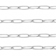 Stainless Steel - Rostfrei Stahl Schmuckzubeh&ouml;r Gliederkette Silber