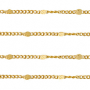 Stainless Steel - Rostfrei Stahl Schmuckzubeh&ouml;r Gliederkette Gold