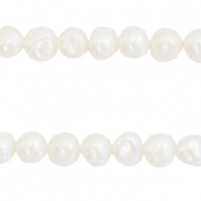 BQ Süsswasserperlen Nugget rund 5-6mm Natural white