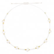 Fusskettchen Pearl Miyuki White