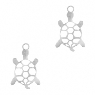 Stainless Steel - Rostfrei Stahl Anhänger Schildkröte Silber
