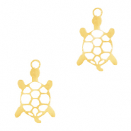 Stainless Steel - Rostfrei Stahl Anhänger Schildkröte Gold