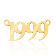 Stainless Steel - Rostfrei Stahl Anh&auml;nger / Zwischenst&uuml;ck Jahr 1999 Gold