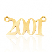 Stainless Steel - Rostfrei Stahl Anh&auml;nger / Zwischenst&uuml;ck Jahr 2001 Gold