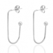Ohrringe aus Stainless Steel - Rostfreiem Stahl Silber