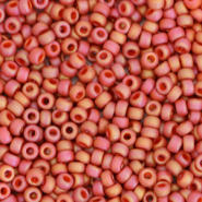 Miyuki Rocailles 11/0 Opaque glazed frosted rainbow cardinal red 11-4695