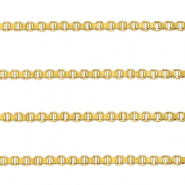 Stainless Steel - Rostfrei Stahl Schmuckzubeh&ouml;r Gliederkette Venezianer Gold