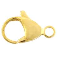 Stainless Steel - Rostfreiem Stahl Schmuckzubeh&ouml;r Karabinerverschluss 10mm Gold