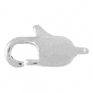 Stainless Steel - Rostfreiem Stahl Schmuckzubeh&ouml;r Karabinerverschluss 9mm Silber