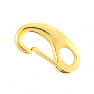 Stainless Steel - Rostfrei Stahl Schmuckzubeh&ouml;r Karabinerverschluss 16mm Gold